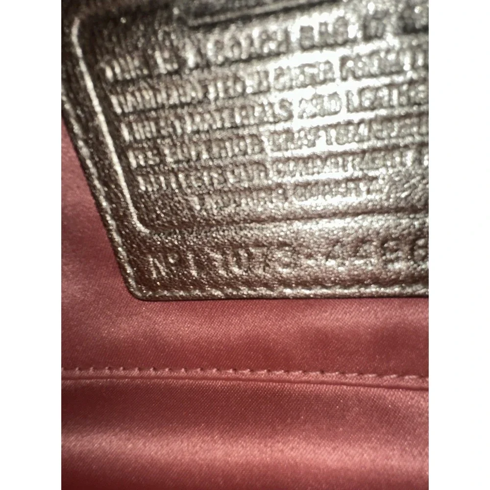 Coach Y2K Straw Frame C Gold Clutch Wristlet Kisslock Bag